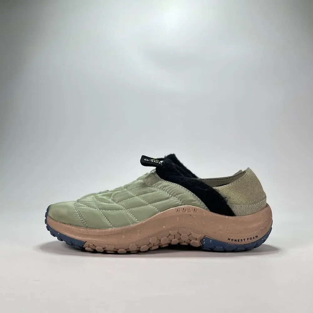 Holo Credimus Green Brown Quilted Slip On Sneakers Shoes Women's Shoes Size 7.5